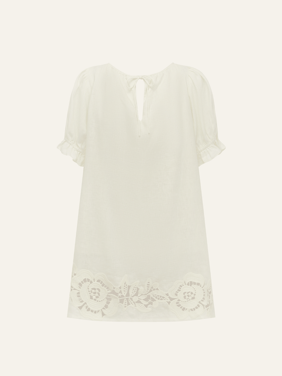 green emerald velvet dress Embroidered Poets Mini Dress