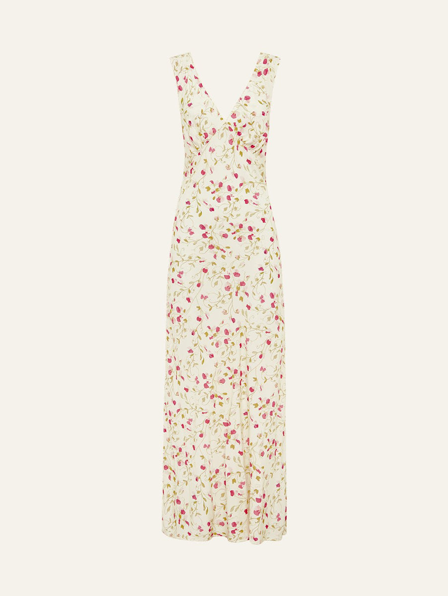 LUXE PEONY WOVEN MAXI DRESS