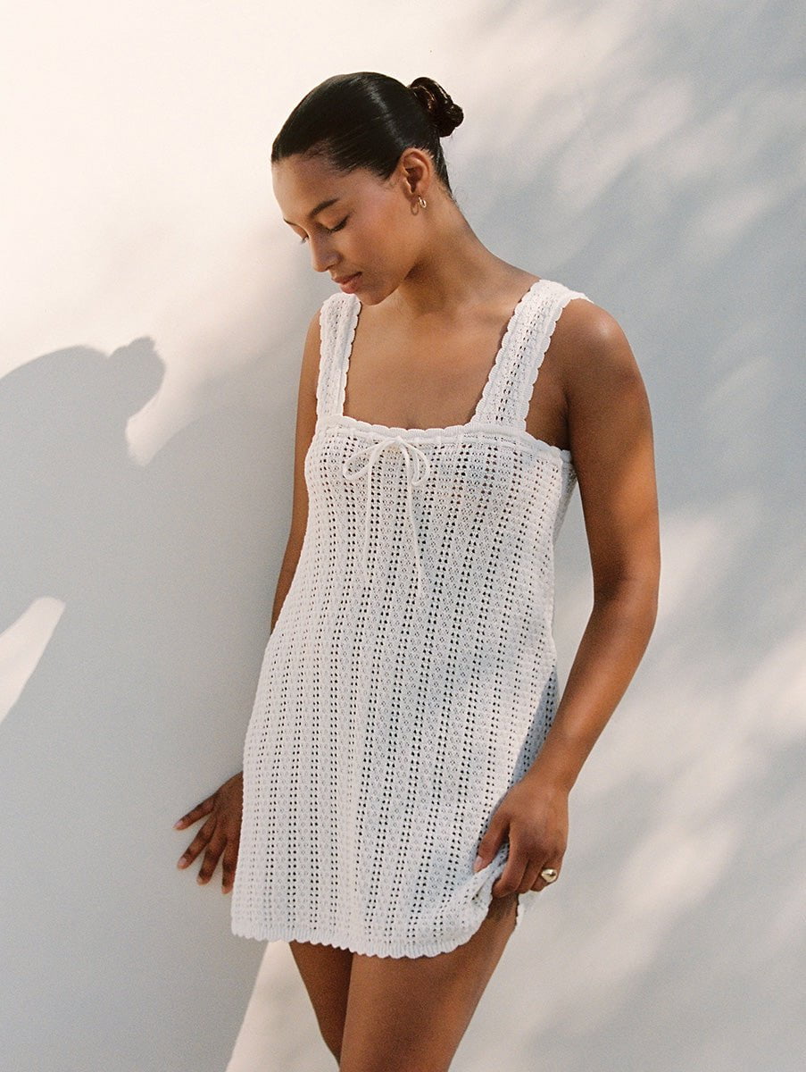 Pointelle Mini Dress