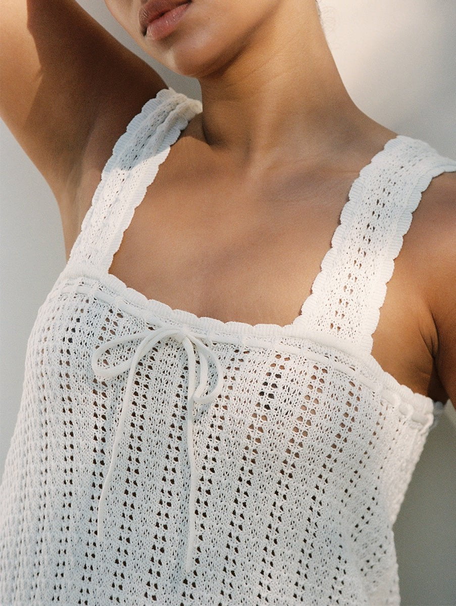 Pointelle Mini Dress