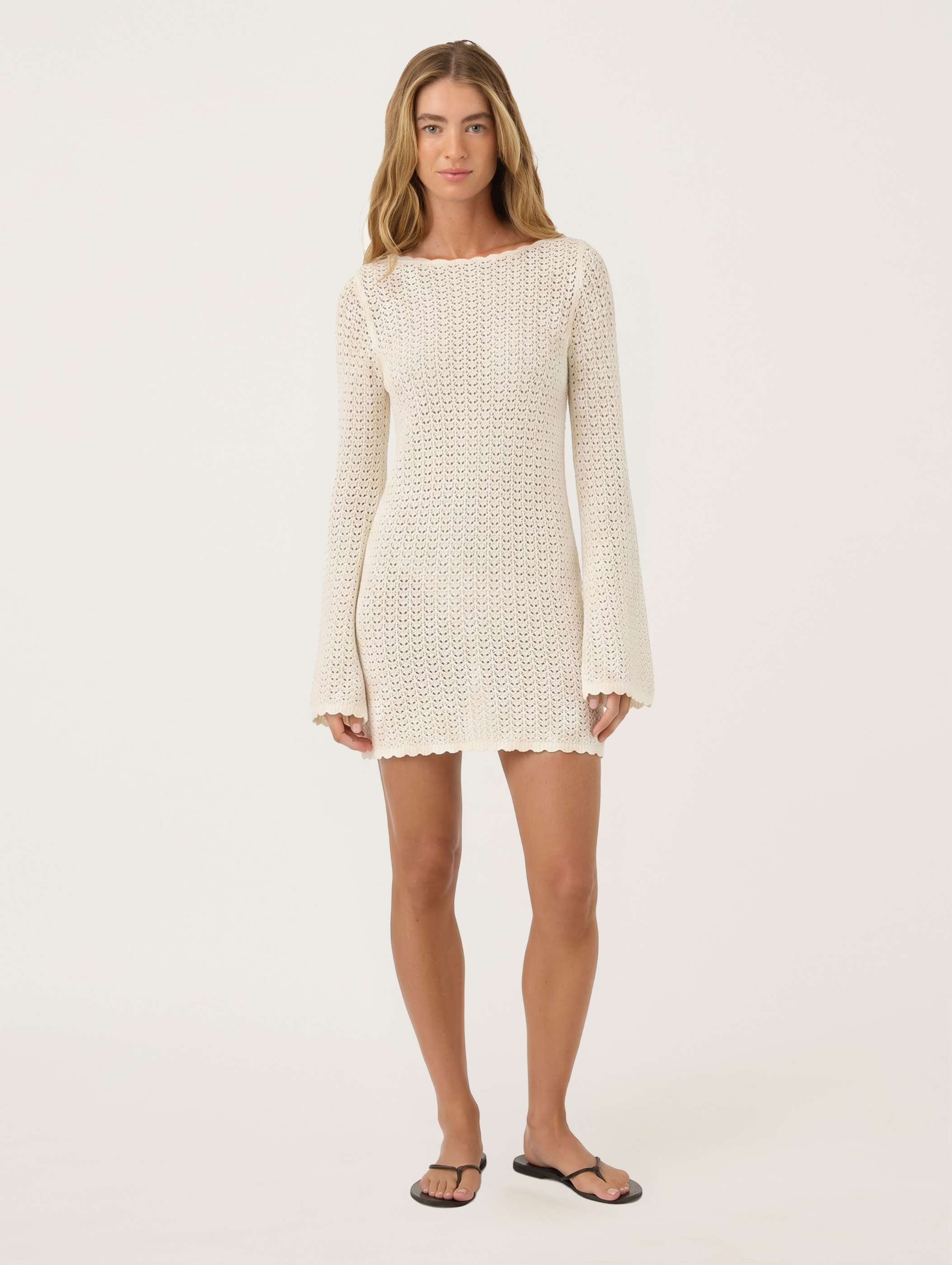 Pointelle Rosie Mini Dress – peony AUS