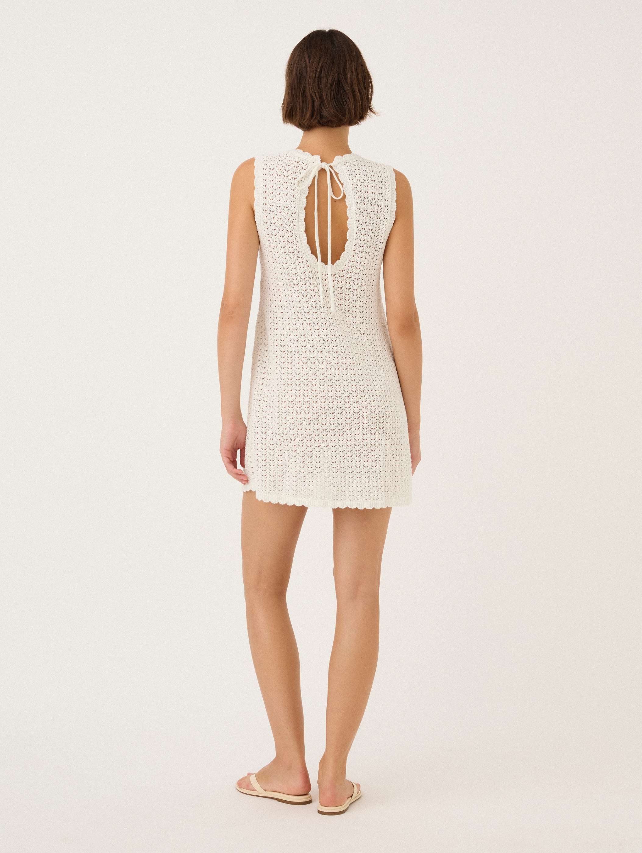 Pointelle Shift Mini Dress