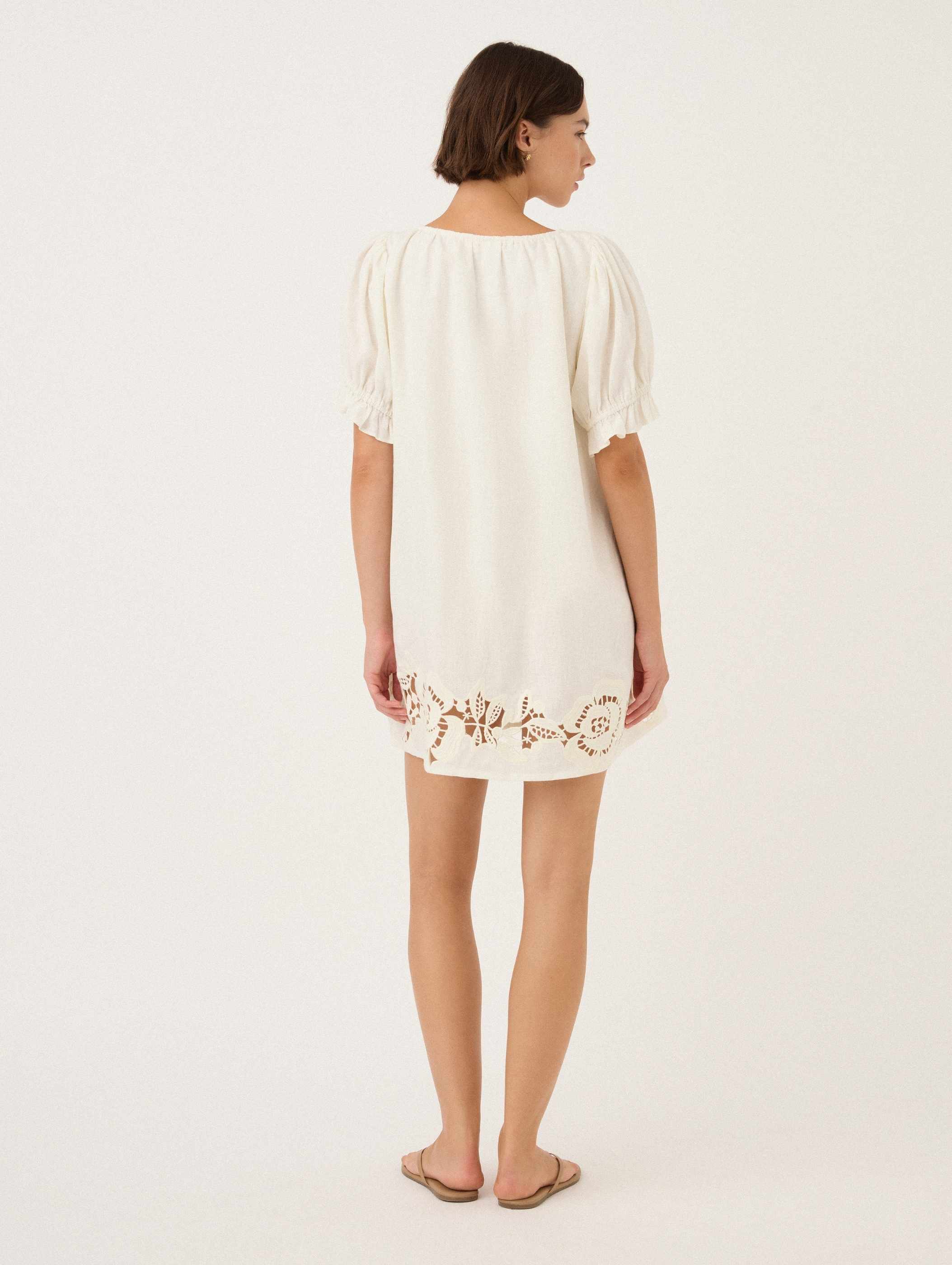 Embroidered Poets Mini Dress