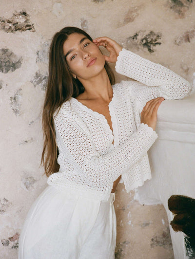 Pointelle Cardigan