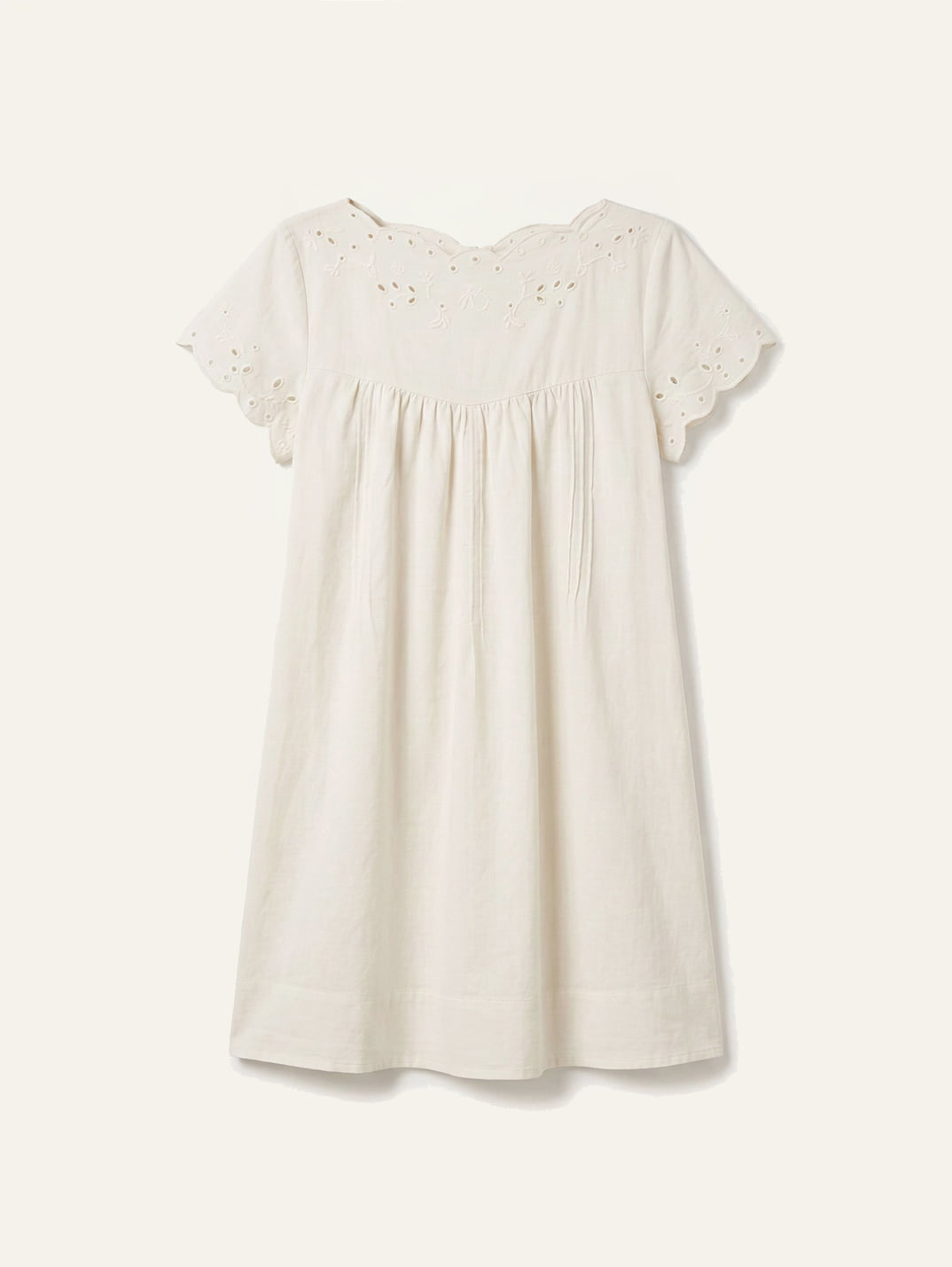 peonies embroidered mini dress white Peonies Embroidered Mini Dress White