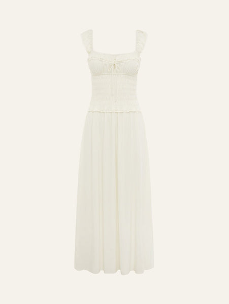 strapless open back dress Olivia Midi Dress