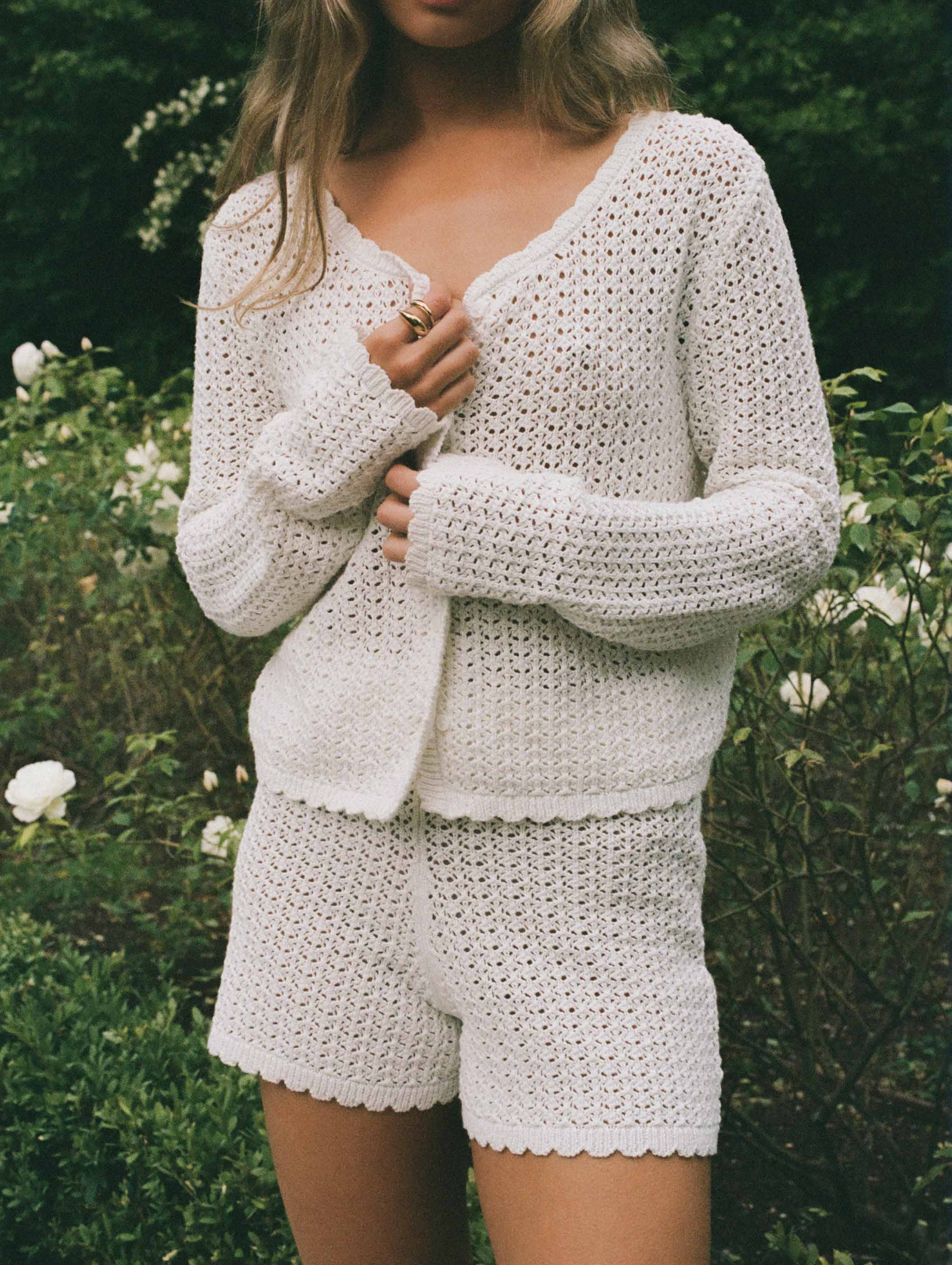 Pointelle Cardigan