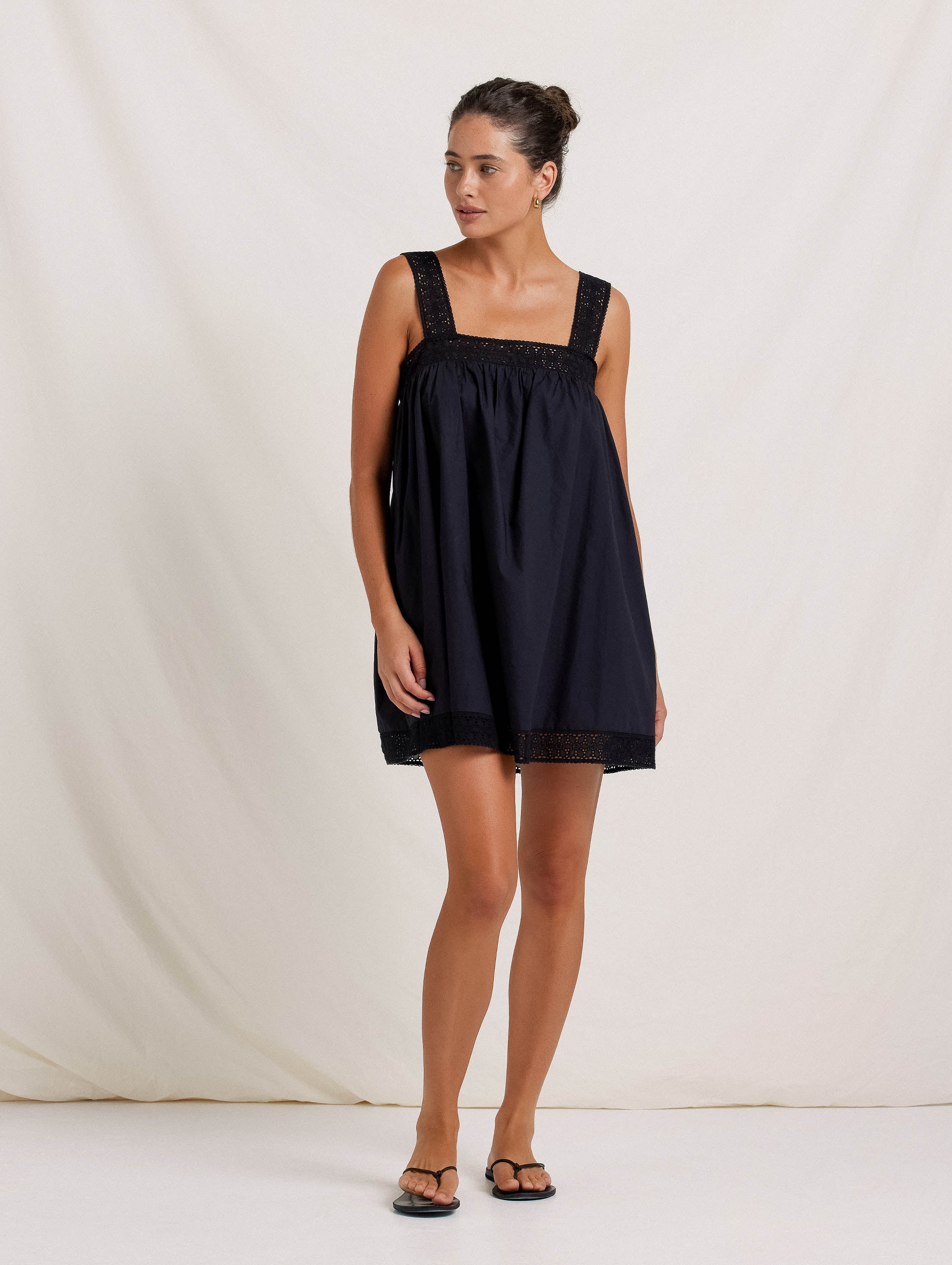 Broderie Mini Dress