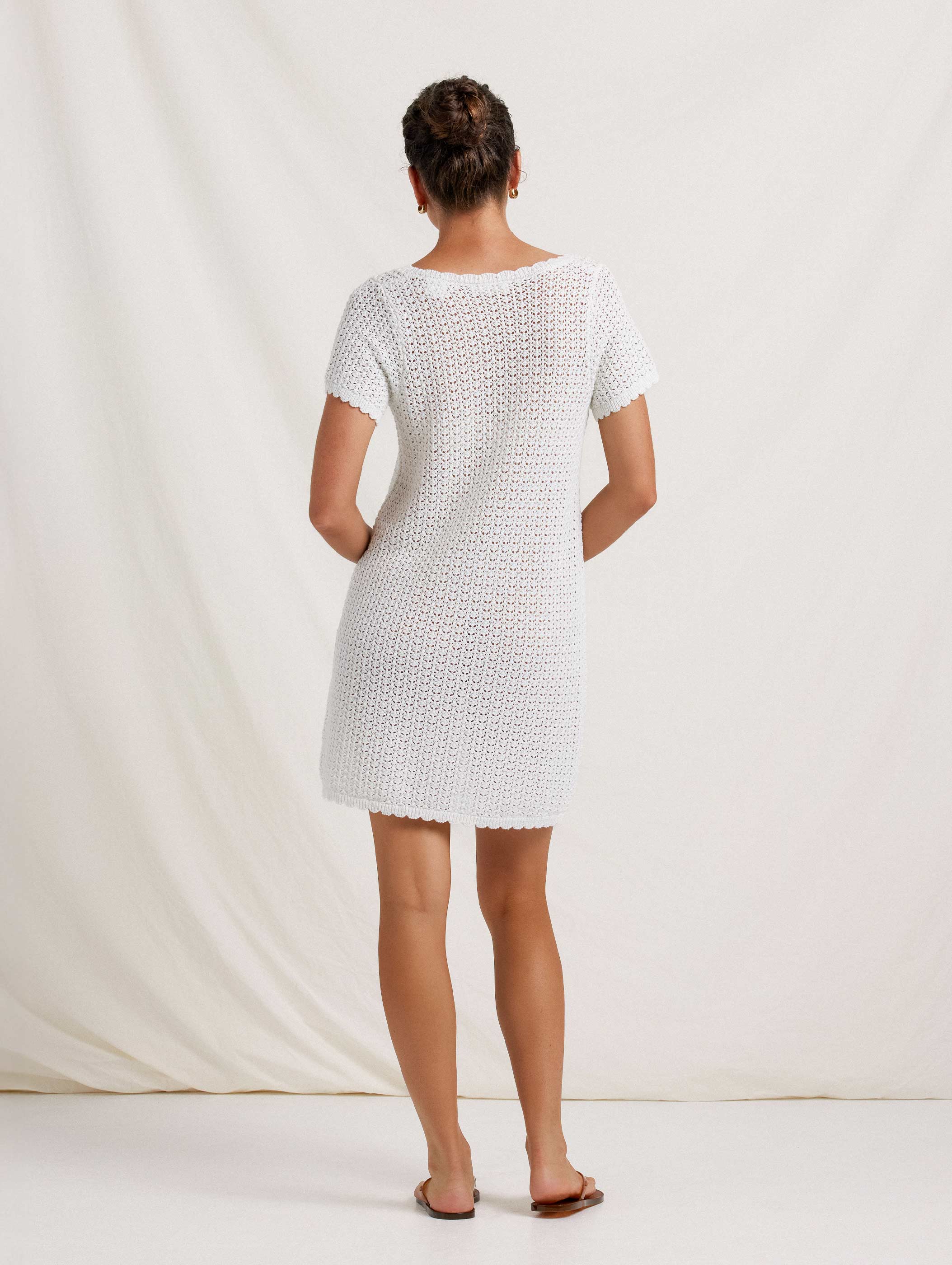 Pointelle Jane Mini Dress - Seashell peony AUS Pointelle Jane Mini Dress - Seashell peony AUS
