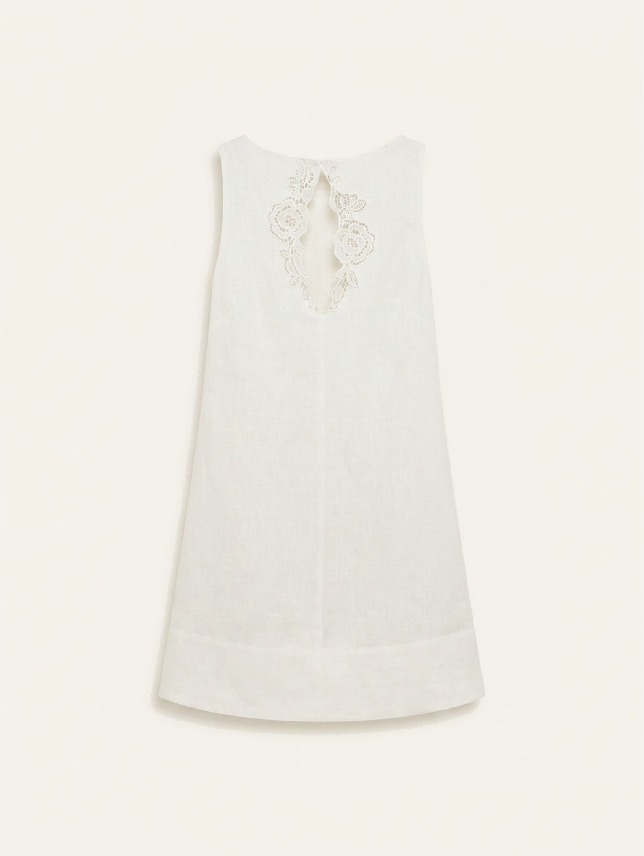 Embroidered Keyhole Mini Dress