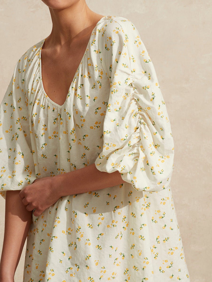 Gathered Mini Dress