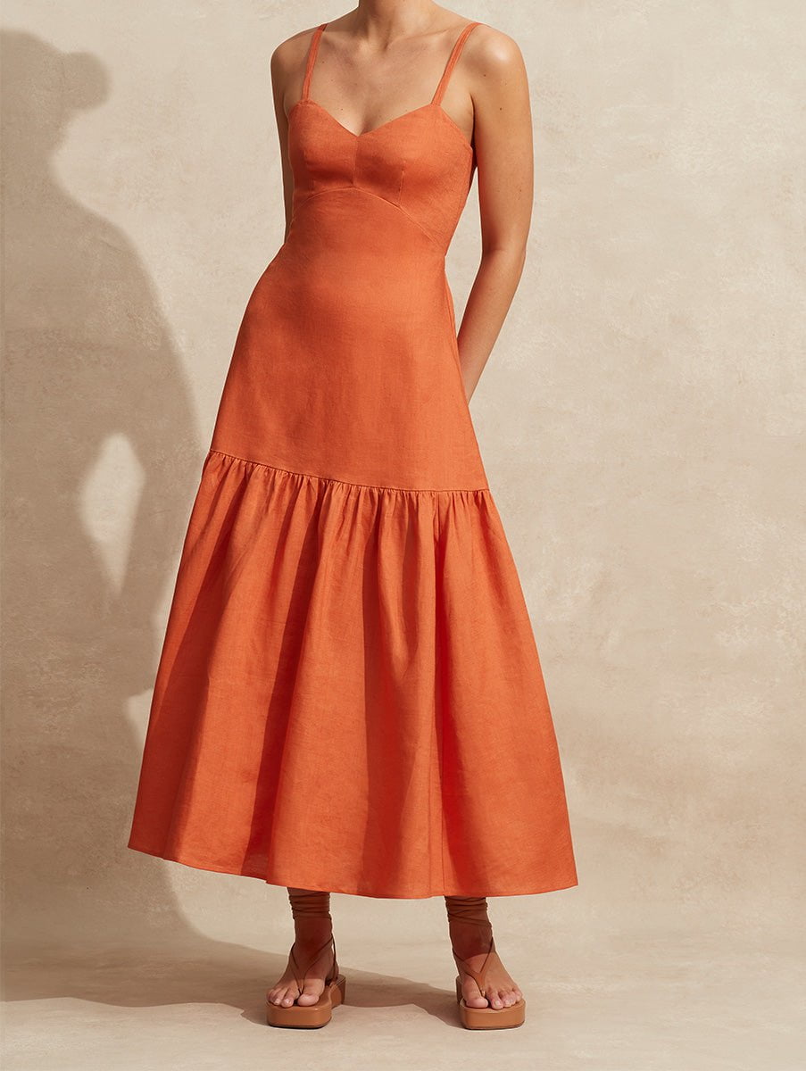 Tie Back Midi Dress