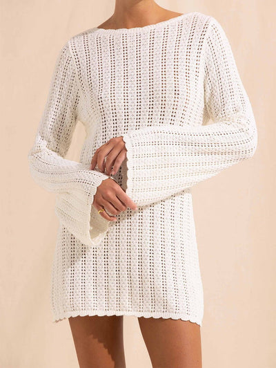 Pointelle Mini Dress