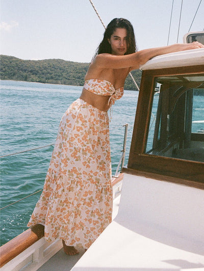 Gathered Maxi Skirt
